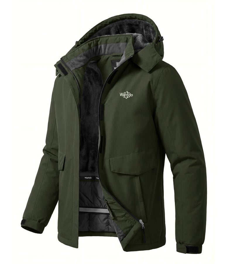 wantdo Women's Ski Jackets Warm Winter Snow Coat Waterproof Snowboarding Jacket Army Green L - Image 1